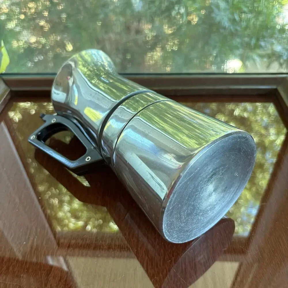 Vintage 1960s Aluminum Stovetop Espresso Coffee Maker, Moka Pot